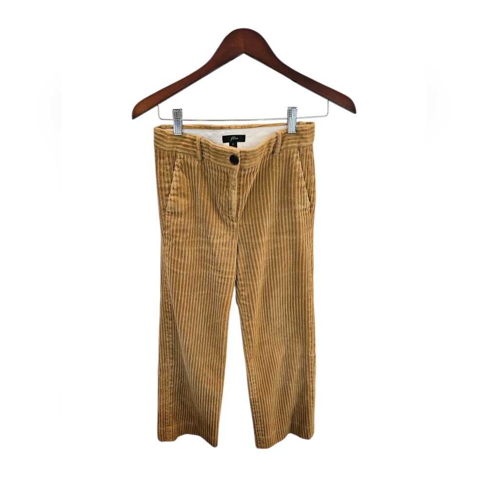 J. Crew Tan Corduroy Pants Straight-Leg Medium-Rise